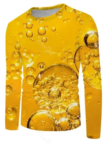 Bubble 3D Print Long Sleeve T-shirt