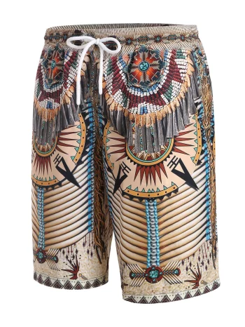 Tribal Indian Pattern 3D Print Shorts